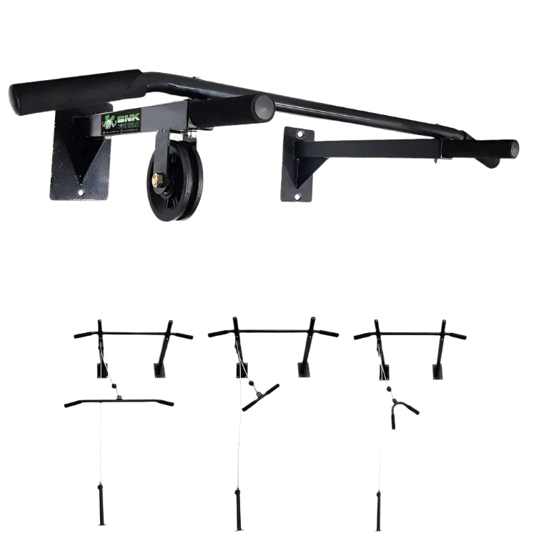 5 in 1 Pull up Side Pulley Bar Wall Mounting Chin up Bar Combo Solid Fitness Accessory for Home Gym