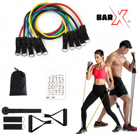 5 In 1 Power Resistance Exercise Band Set – Full Body Workout at Home