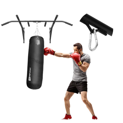 High Quality 6 Grips Wall Mounted Pull Up Bar/Chin up bar with Boxing Bag Hanging Huk (bag not includeed)