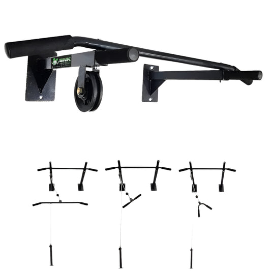 5 in 1 Pull up Side Pulley Bar Wall Mounting Chin up Bar Combo Solid Fitness Accessory for Home Gym