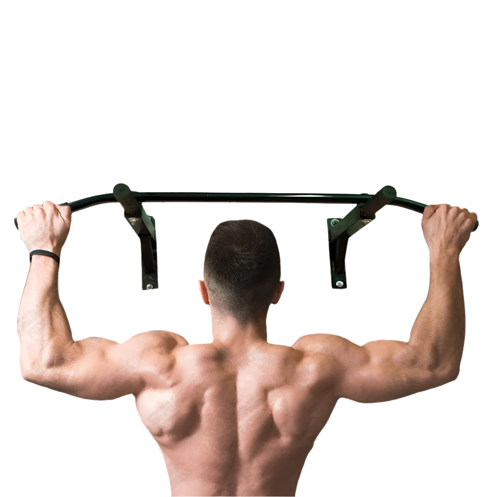 Ultimate Body Press Wall mounted Pull up Bar/ Chin Up Bar - 4 Grips Heavy Duty Wall Mounted Pull Up and Chin Up Bar for Home Exercise Fully Steel with Rubber Handle